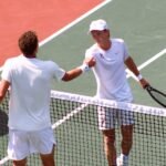 Keegan Rice in the NCAA spring championship final where Virginia would go on to win 4-3.